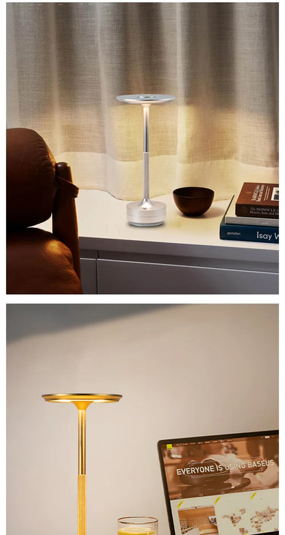 Wireless LED Table Lamp – Touch Control, Dimmable, Rechargeable & Portable, for Home, Bar, or Restaurant