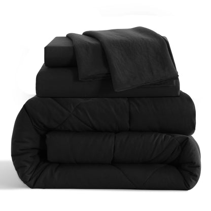 5 Piece Breathable Twin Bedding Comforter Set, Ultra Soft and Cozy Bed in a Bag