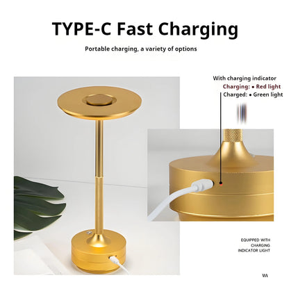 Wireless LED Table Lamp – Touch Control, Dimmable, Rechargeable & Portable, for Home, Bar, or Restaurant