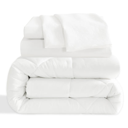 5 Piece Breathable Twin Bedding Comforter Set, Ultra Soft and Cozy Bed in a Bag