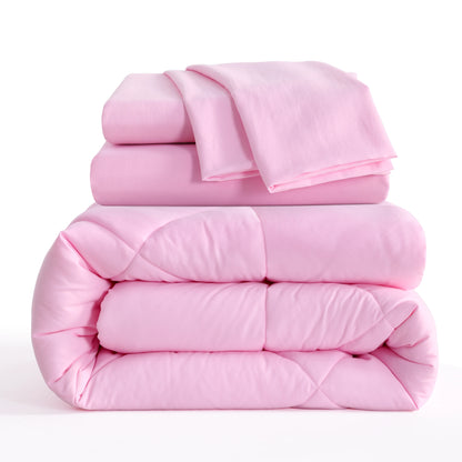 5 Piece Breathable Twin Bedding Comforter Set, Ultra Soft and Cozy Bed in a Bag