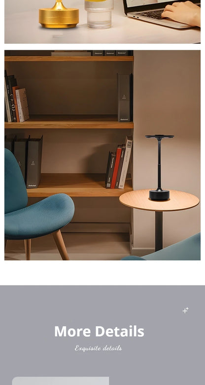 Wireless LED Table Lamp – Touch Control, Dimmable, Rechargeable & Portable, for Home, Bar, or Restaurant