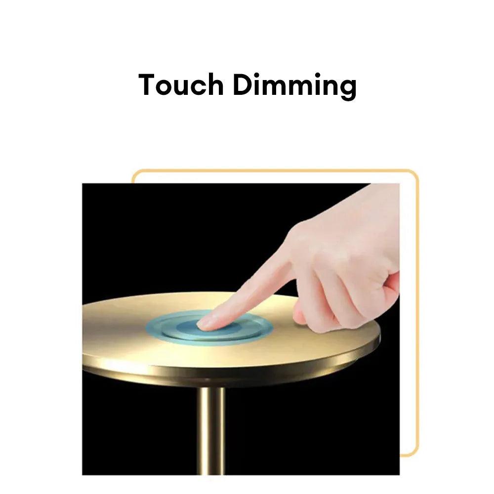 Wireless LED Table Lamp – Touch Control, Dimmable, Rechargeable & Portable, for Home, Bar, or Restaurant