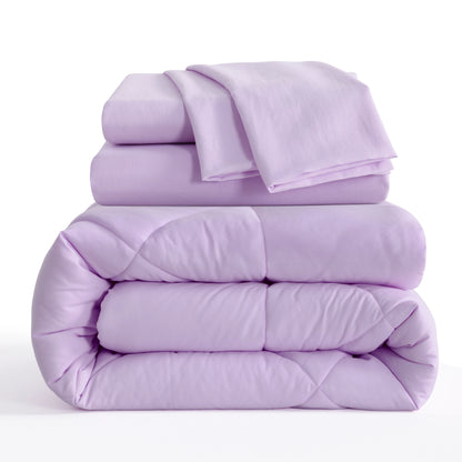 5 Piece Breathable Twin Bedding Comforter Set, Ultra Soft and Cozy Bed in a Bag