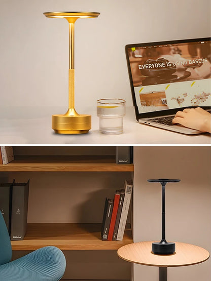 Wireless LED Table Lamp – Touch Control, Dimmable, Rechargeable & Portable, for Home, Bar, or Restaurant