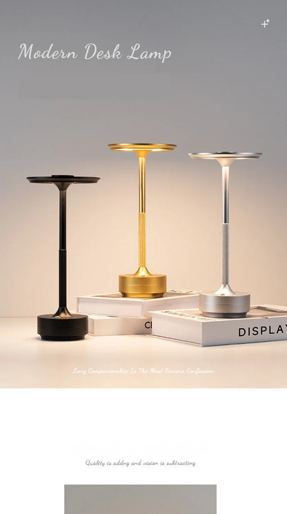 Wireless LED Table Lamp – Touch Control, Dimmable, Rechargeable & Portable, for Home, Bar, or Restaurant